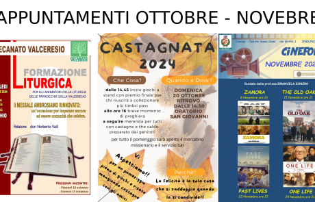 Appuntamenti Ottobre-Novembre