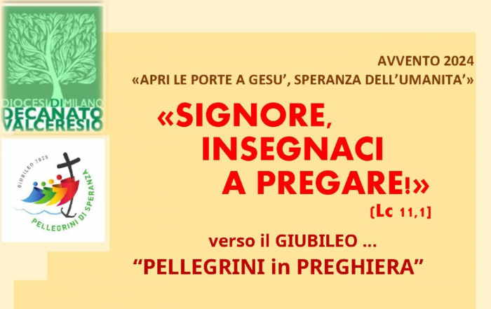 Proposte di Avvento – “Signore insegnaci a pregare”